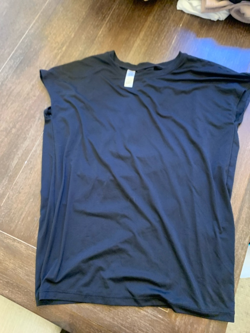 Spanx short sleeve black athleisure top